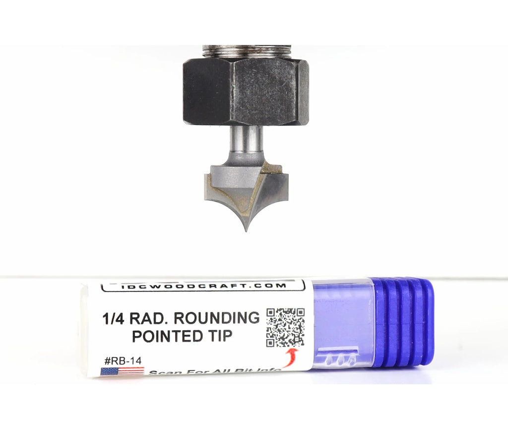 IDC WoodCraft 1/4" Radius Round Over Router Bit, 1/4" Shank (Corner/Edge Rounding) image 0