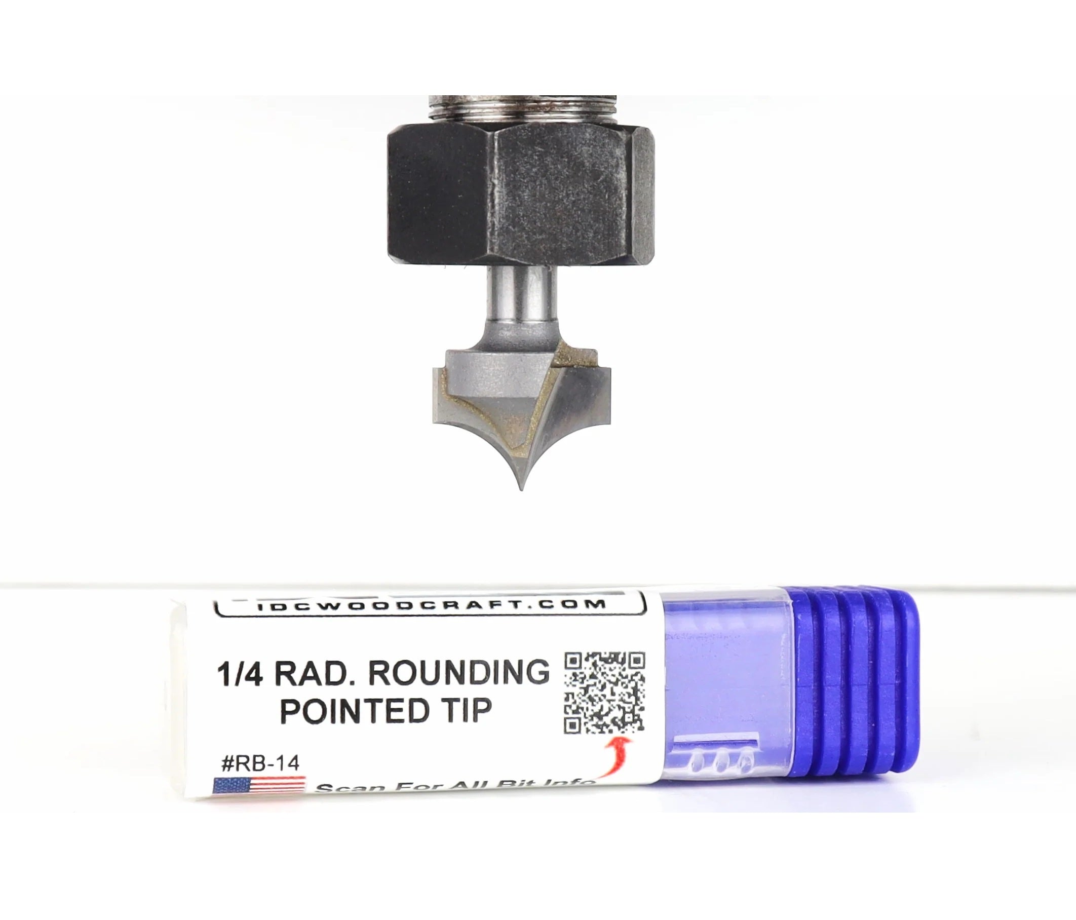 IDC WoodCraft 1/4" Radius Round Over Router Bit, 1/4" Shank (Corner/Edge Rounding) image 0
