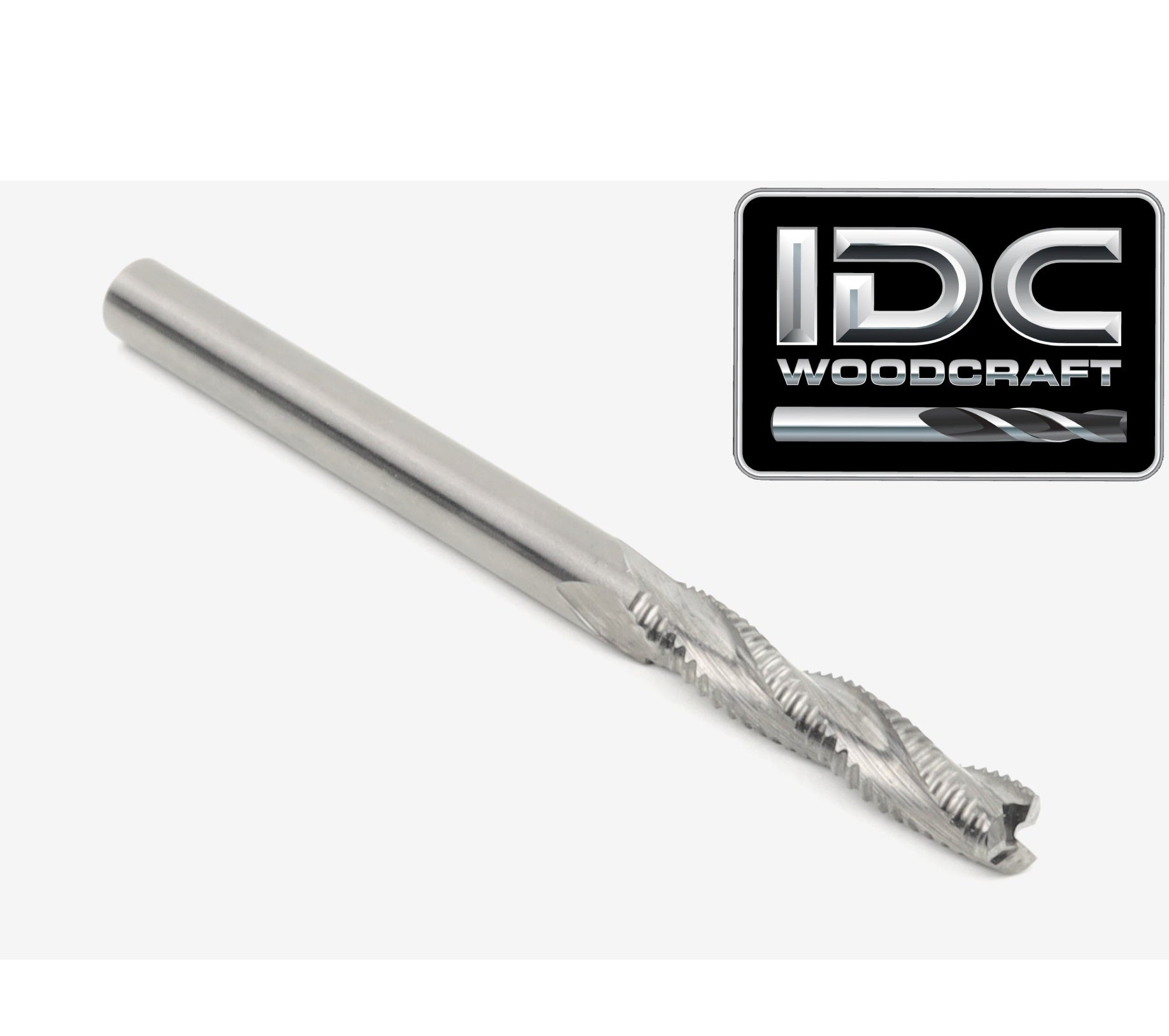 IDC WOODCRAFT - The "BADGER" 1/8 High-Speed Roughing CNC Router Bit, 1/8 Shank image 0