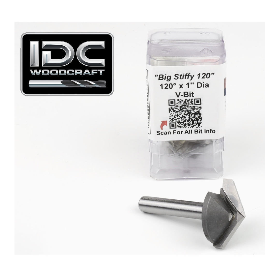 IDC WoodCraft - 120 Degree Wide-Cutting V Bit image 1