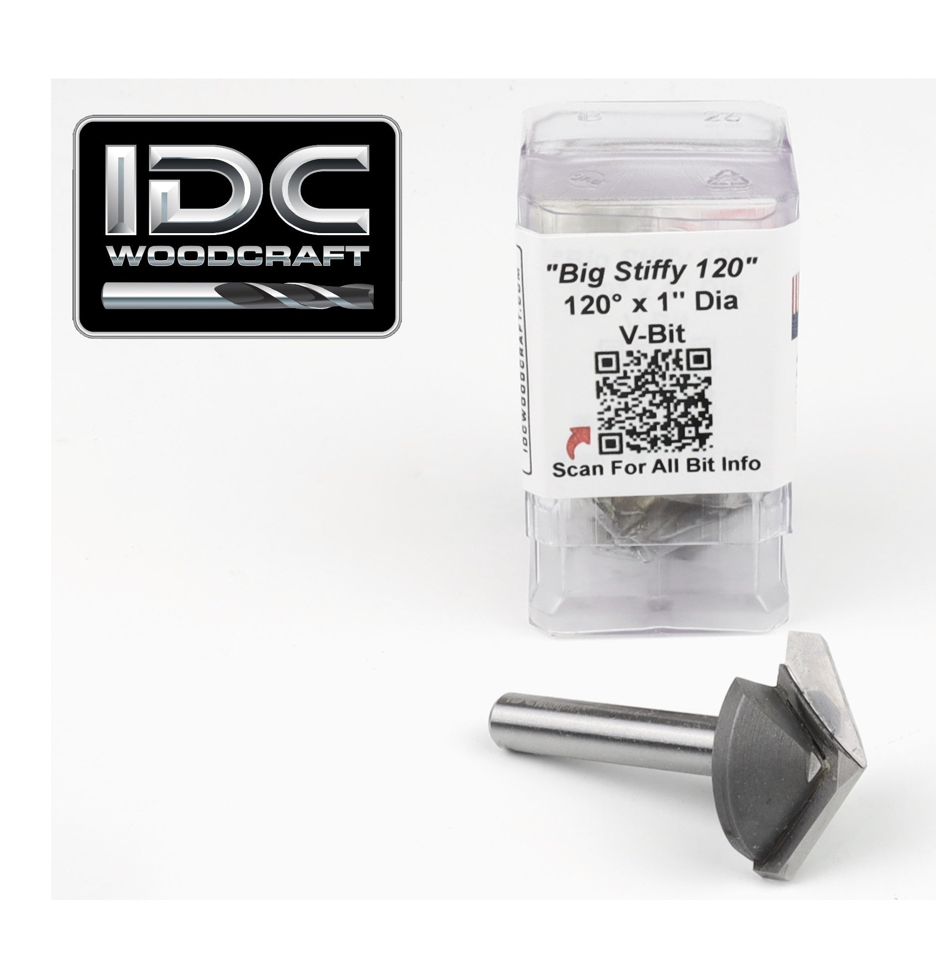 IDC WoodCraft - 120 Degree Wide-Cutting V Bit image 1