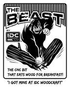 IDC WOODCRAFT - The "BEAST" 1/4 Hyper-Speed Roughing CNC Router Bit, 1/4 Shank image 3