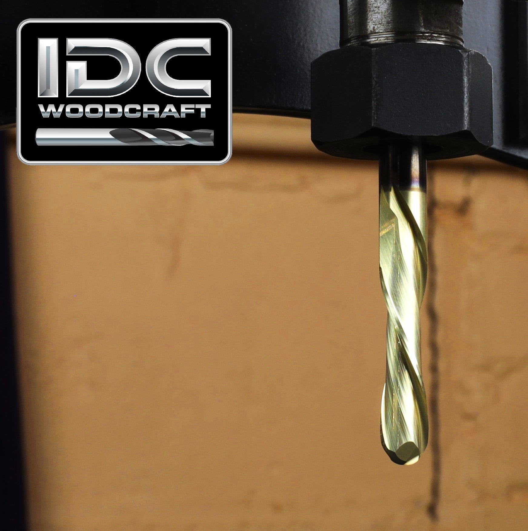 IDC WOODCRAFT - No-Tear-Out Down-Cut 1/4" Ball Nose Endmill image 1