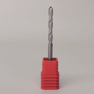 1/8" Ball Nose CNC router bit with a red protective holder, designed for precision machining in wood.